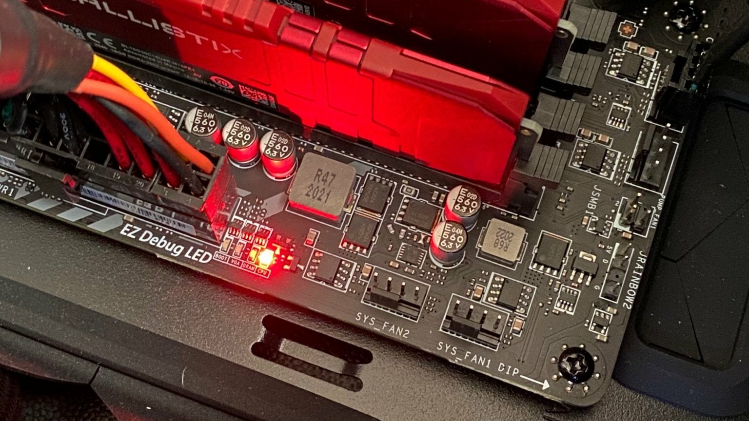 red cpu led like asus mother board